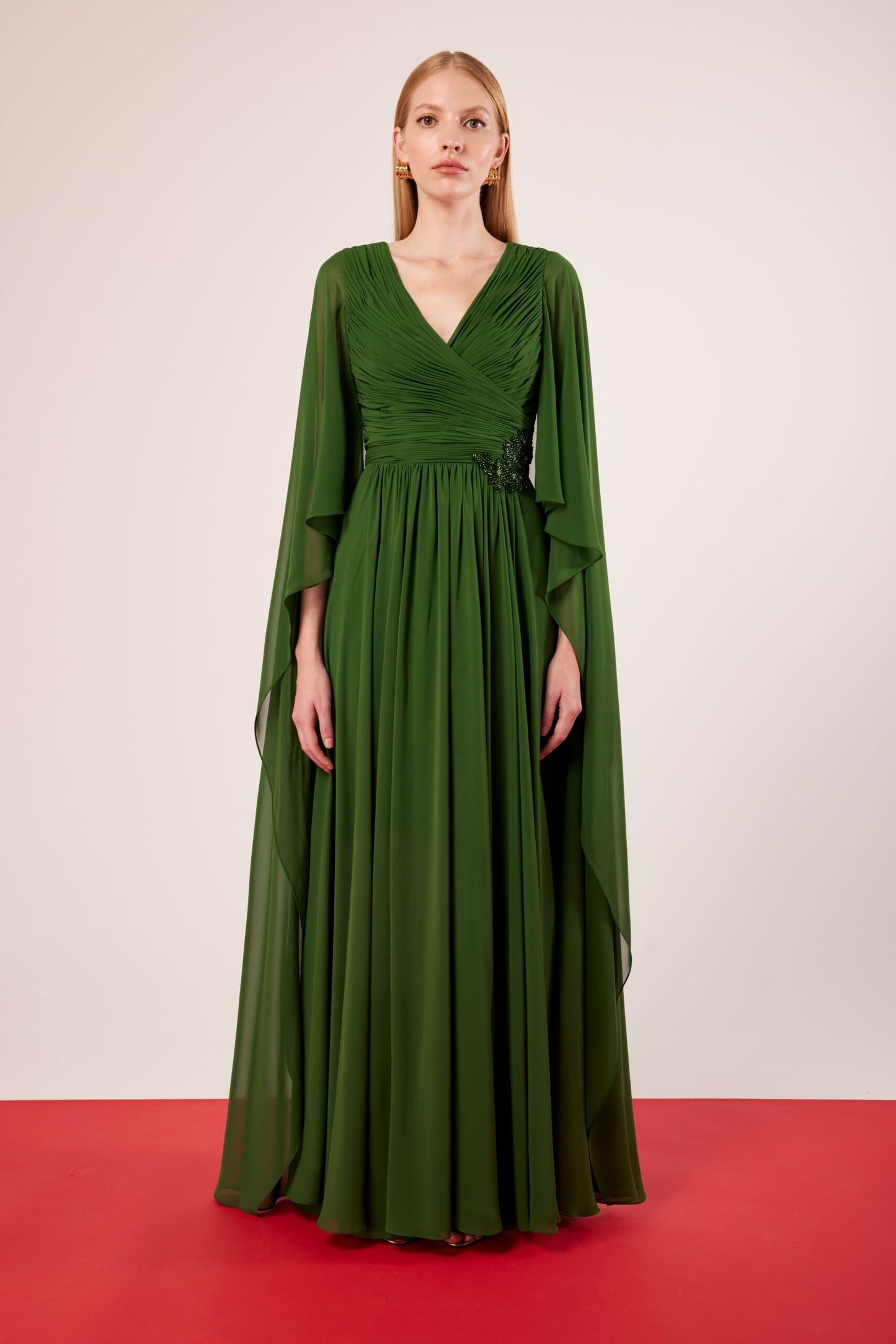 Carla Ruiz 51525 – Elegant Mother of the Bride Dress with Flowing Cape