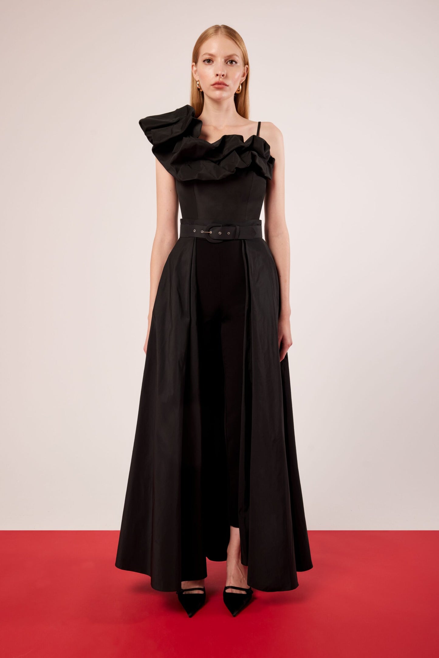 Carla Ruiz 51552 – Women's Skirt Trousers with Statement Ruffle
