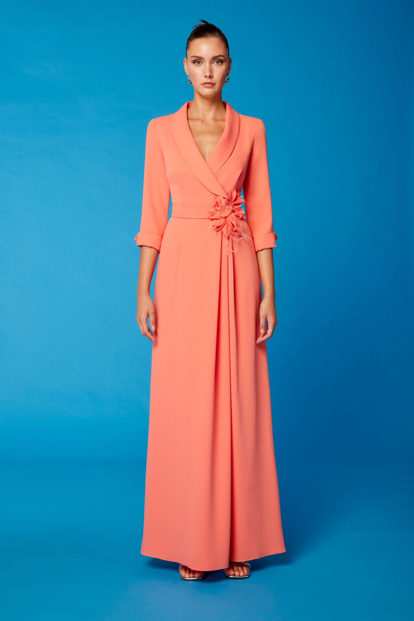 Carla Ruiz 51605 – Elegant Mother of the Bride Tuxedo Maxi Dress