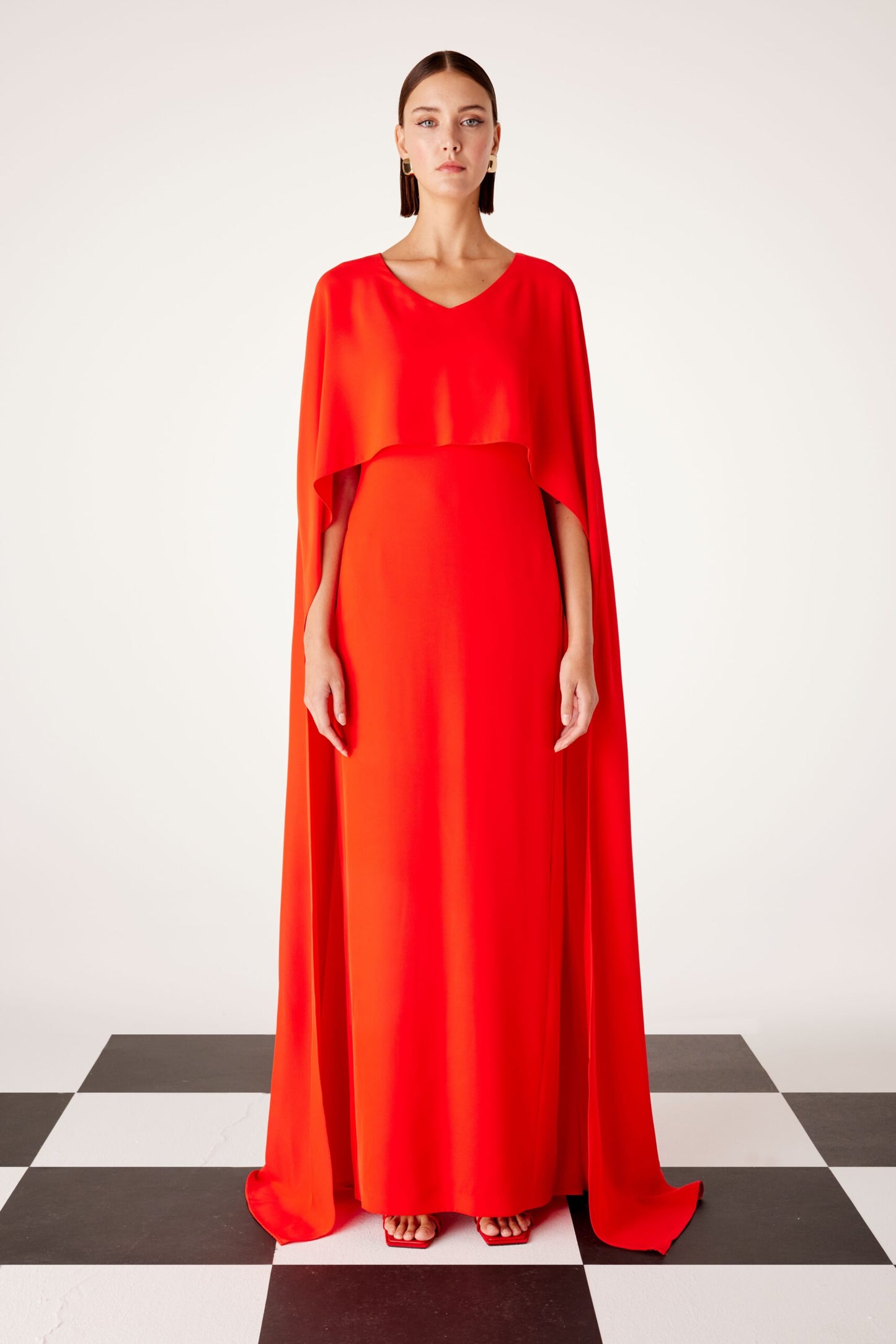 Carla Ruiz 51606 – Mother of the Bride Dress with Flowing Cape
