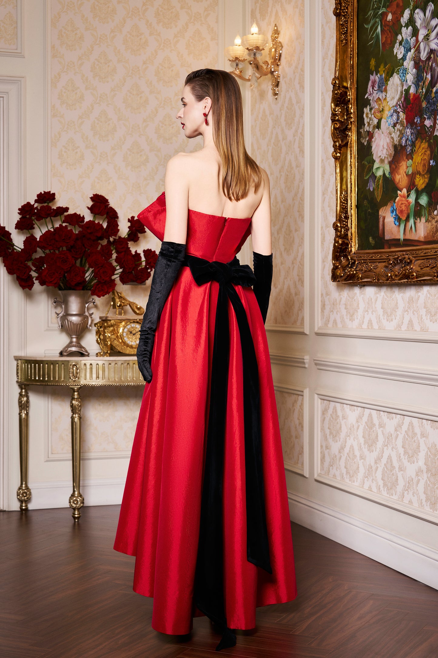 I.H.F Atelier: Stunning Red Off-Shoulder Evening Gown