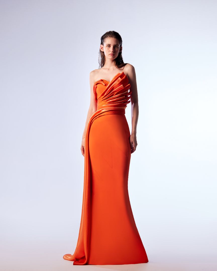 Gaby Charbachy 1719: Sunset Splendor Mermaid Gown