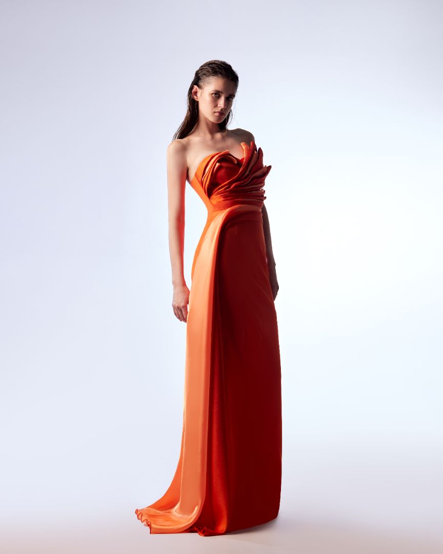 Gaby Charbachy 1719: Sunset Splendor Mermaid Gown