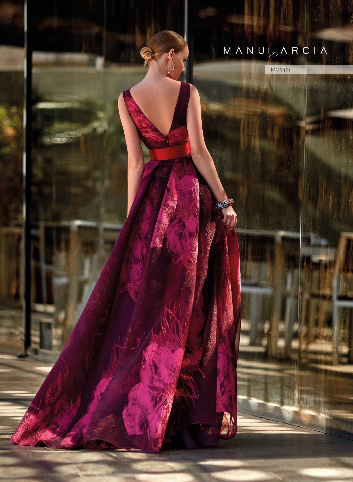 HigarNovias-MG3421-Princess-Cut-Gown-Sophisticated-Elegance-Any-Celebration-Back-View - Rofial Beauty