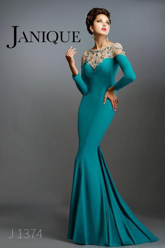 Janique Teal Mermaid Gown - Rofial Beauty