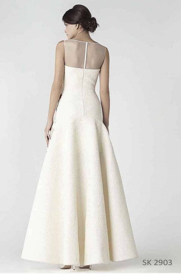 Embroidered High-Low Dress - Rofial Beauty