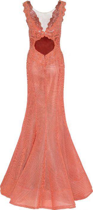 Gemy Maalouf Thread Embroidered Dress - Rofial Beauty