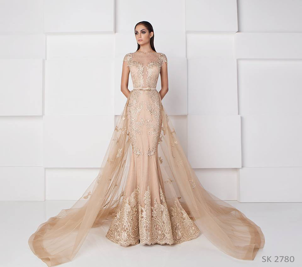 Nude Mermaid Tulle Dress - Rofial Beauty