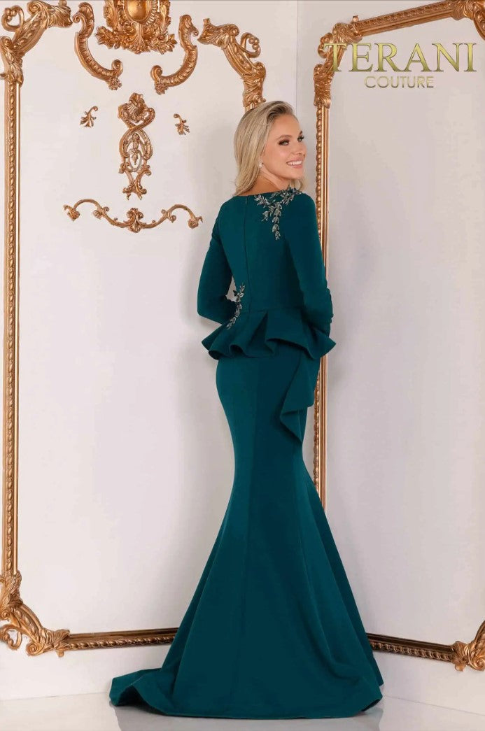 Trendy V Neckline Hunter Mother Of Bride Dress