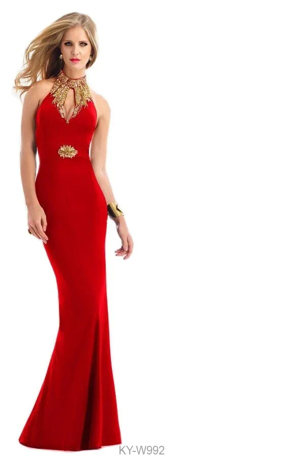 Janique Bold Red Dress - Rofial Beauty