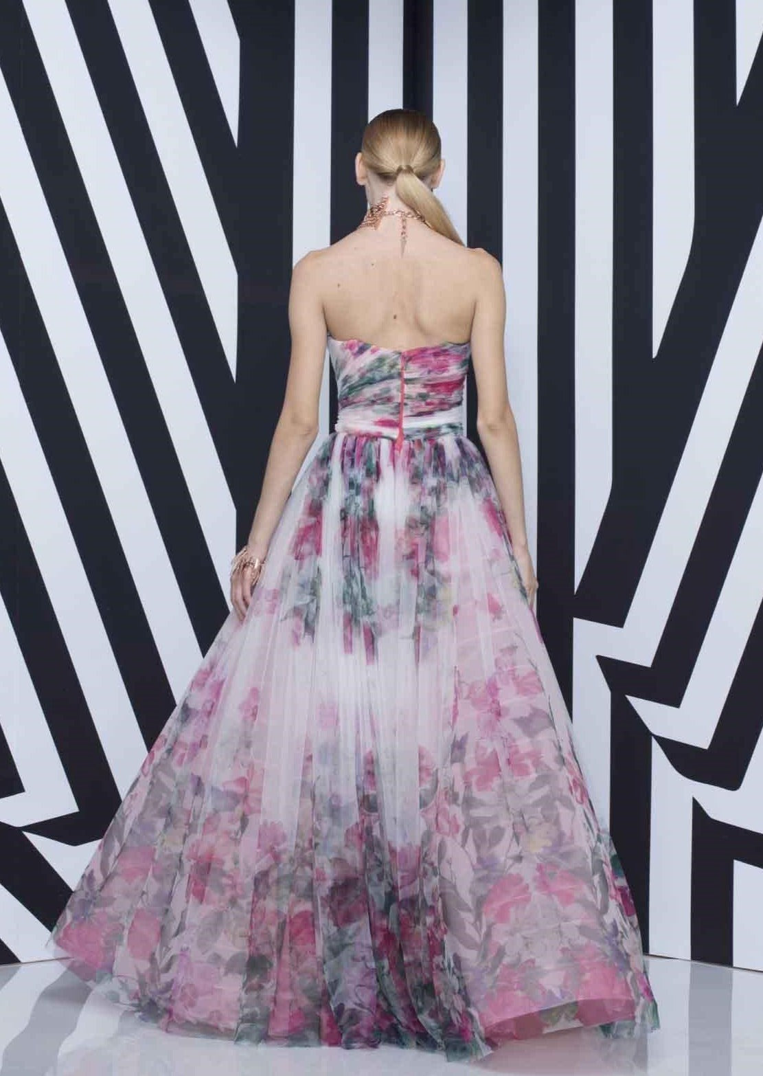 Floral Soft Ballroom Gown - Rofial Beauty