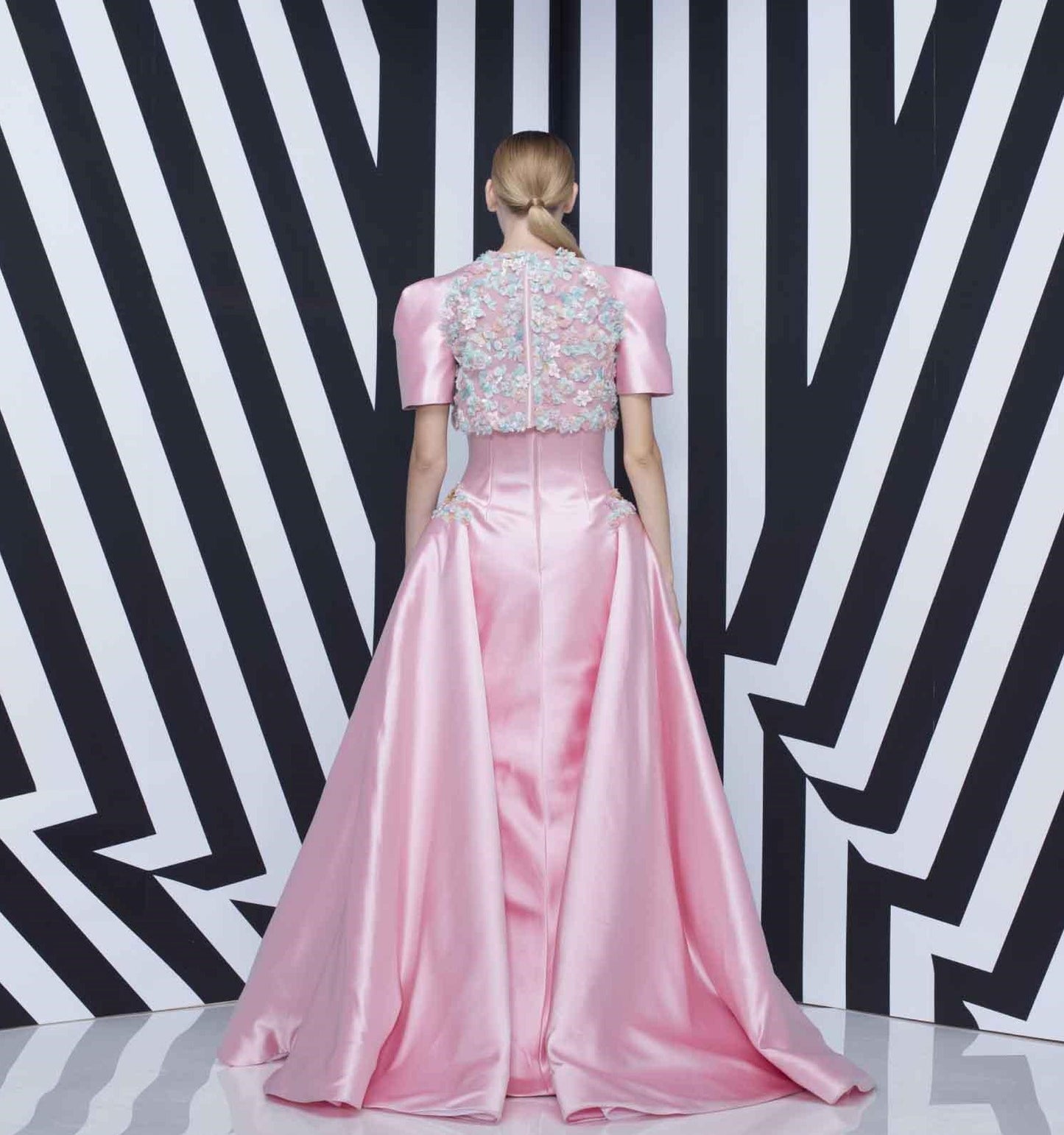 Silky Blush Evening Gown - Rofial Beauty