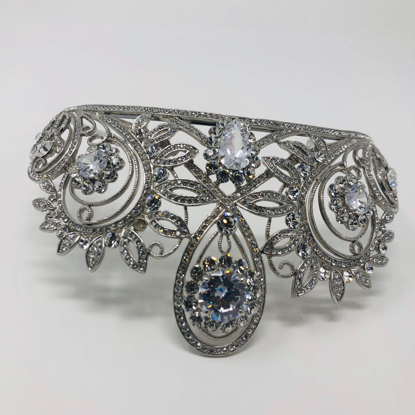 Wide Silver Tiara - Rofial Beauty