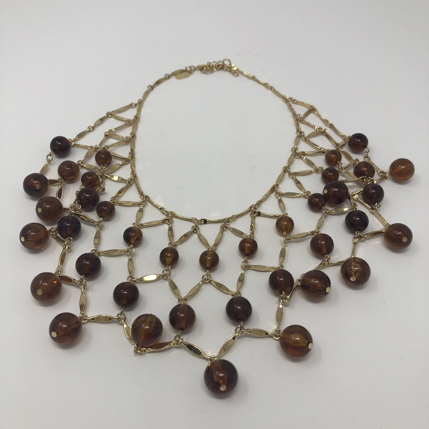 Tortoise Bead Bib Necklace - Rofial Beauty