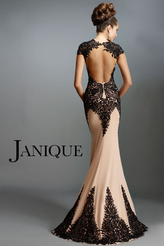 Janique Open Back Gown - Rofial Beauty