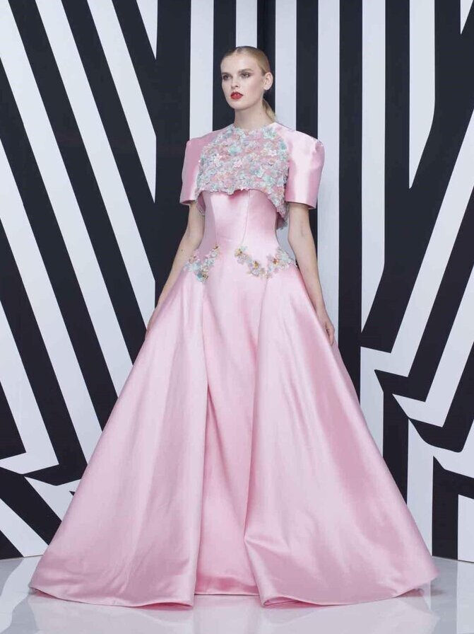 Silky Blush Evening Gown - Rofial Beauty