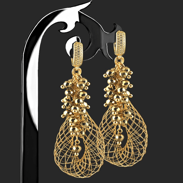 Handmade Natural Hematite Earrings - Rofial Beauty