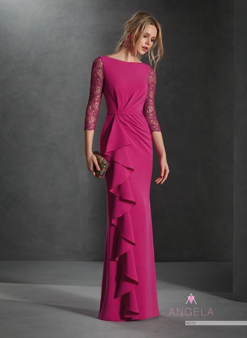 Long Crepe Dress - Rofial Beauty