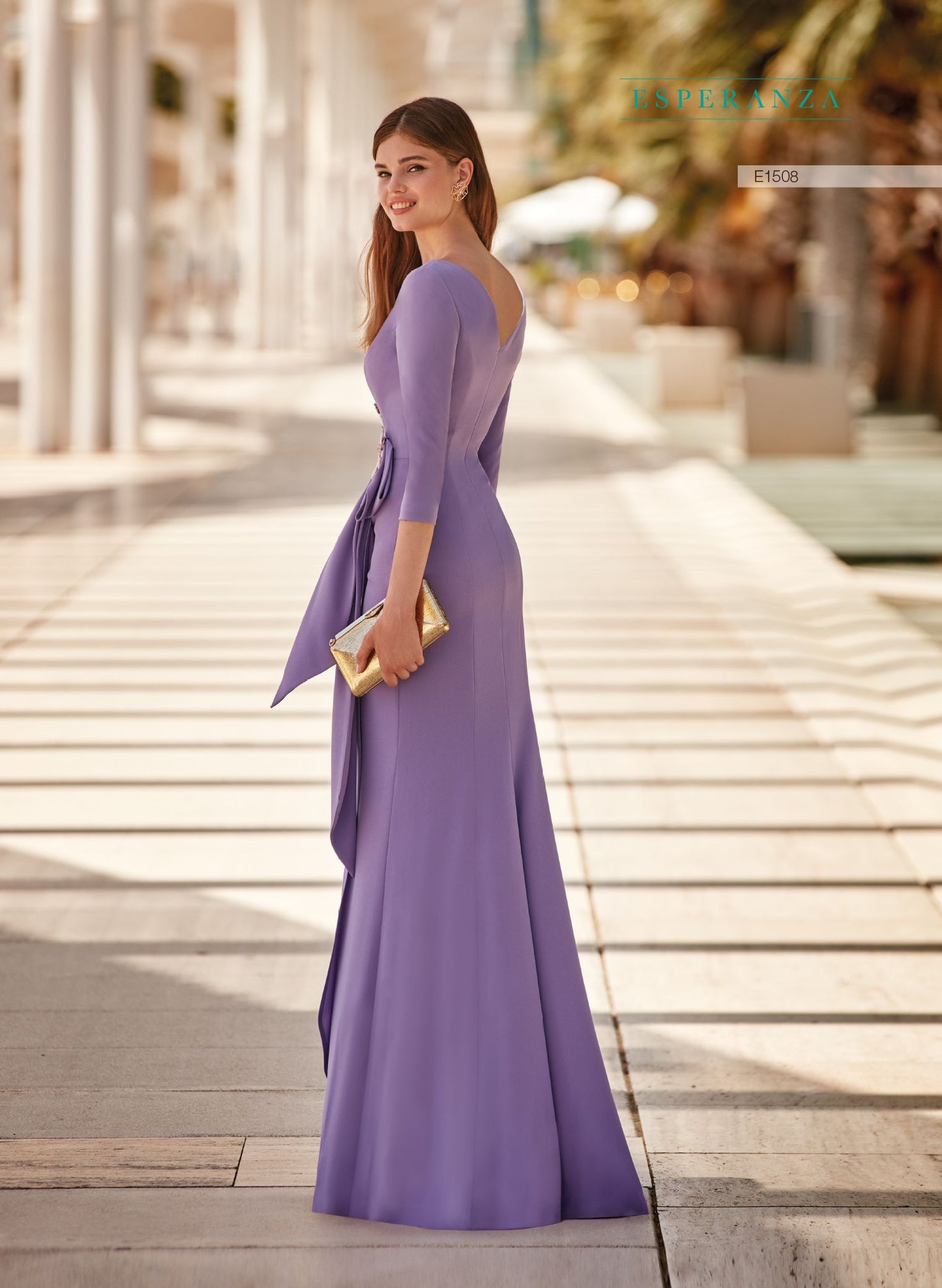 HigarNovias E1508 Elegant Luxurious Purple Dress