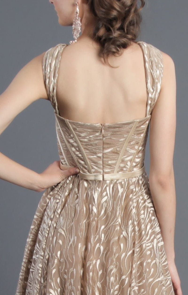 Gold Ruffling Dress