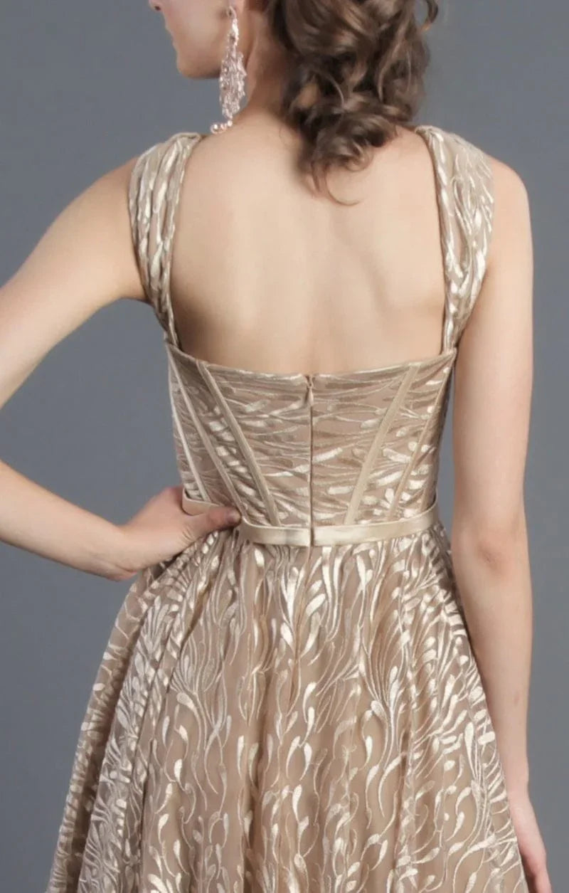 Gold Ruffling Dress