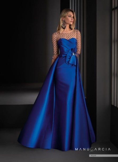 Royal Navy Long Sleeve Dress - Rofial Beauty