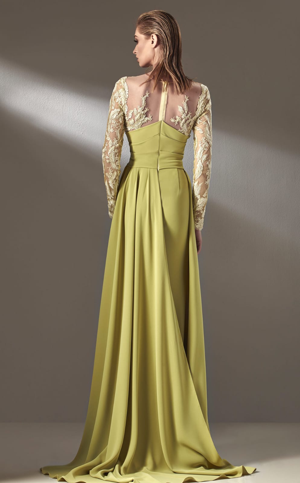 MNM Couture K3893 Long Sleeve Sheath Gown