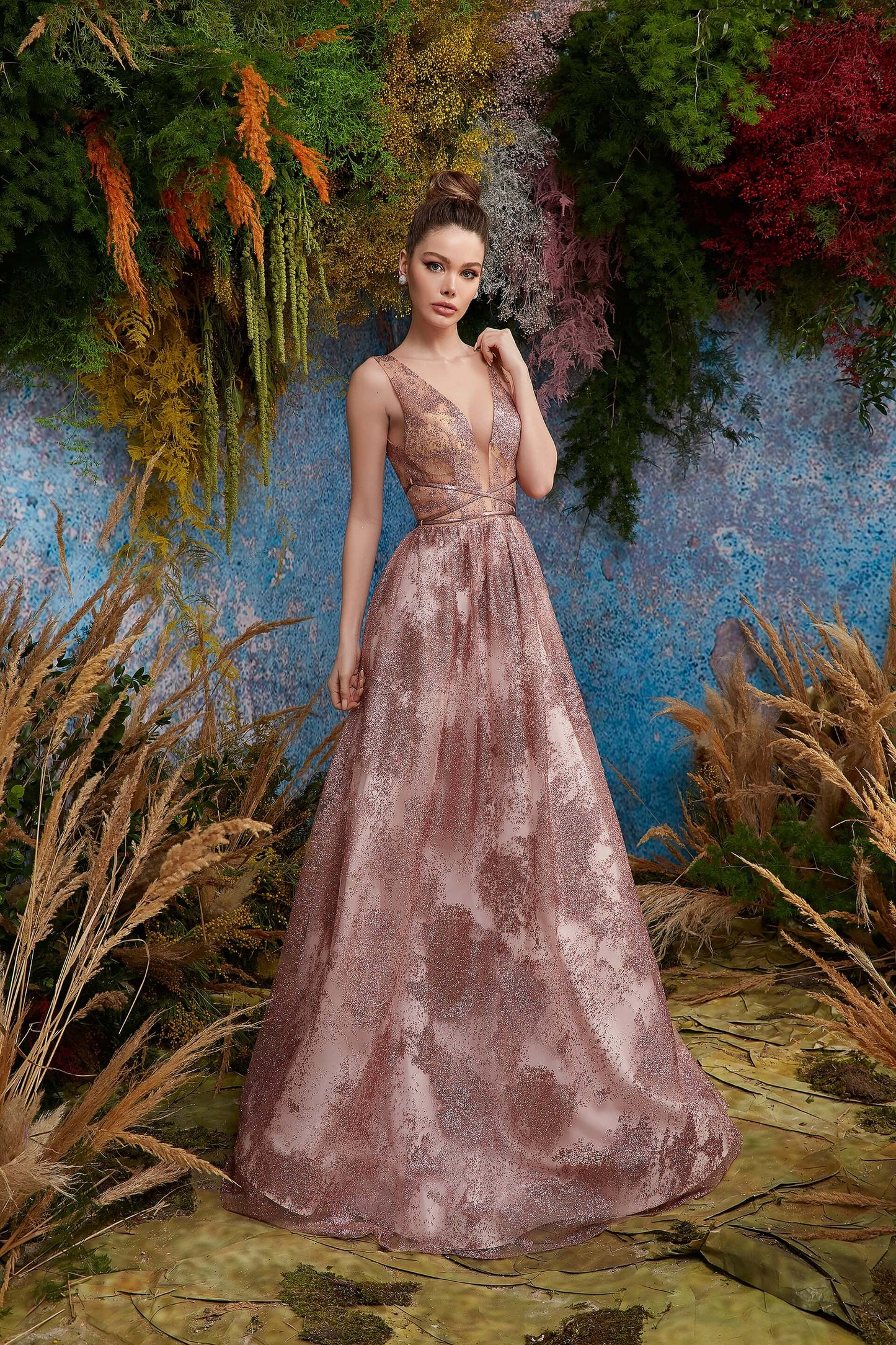 Pink Dress without Removable Mesh Elements of Olyamak Penelopa Dress - Rofial Beauty