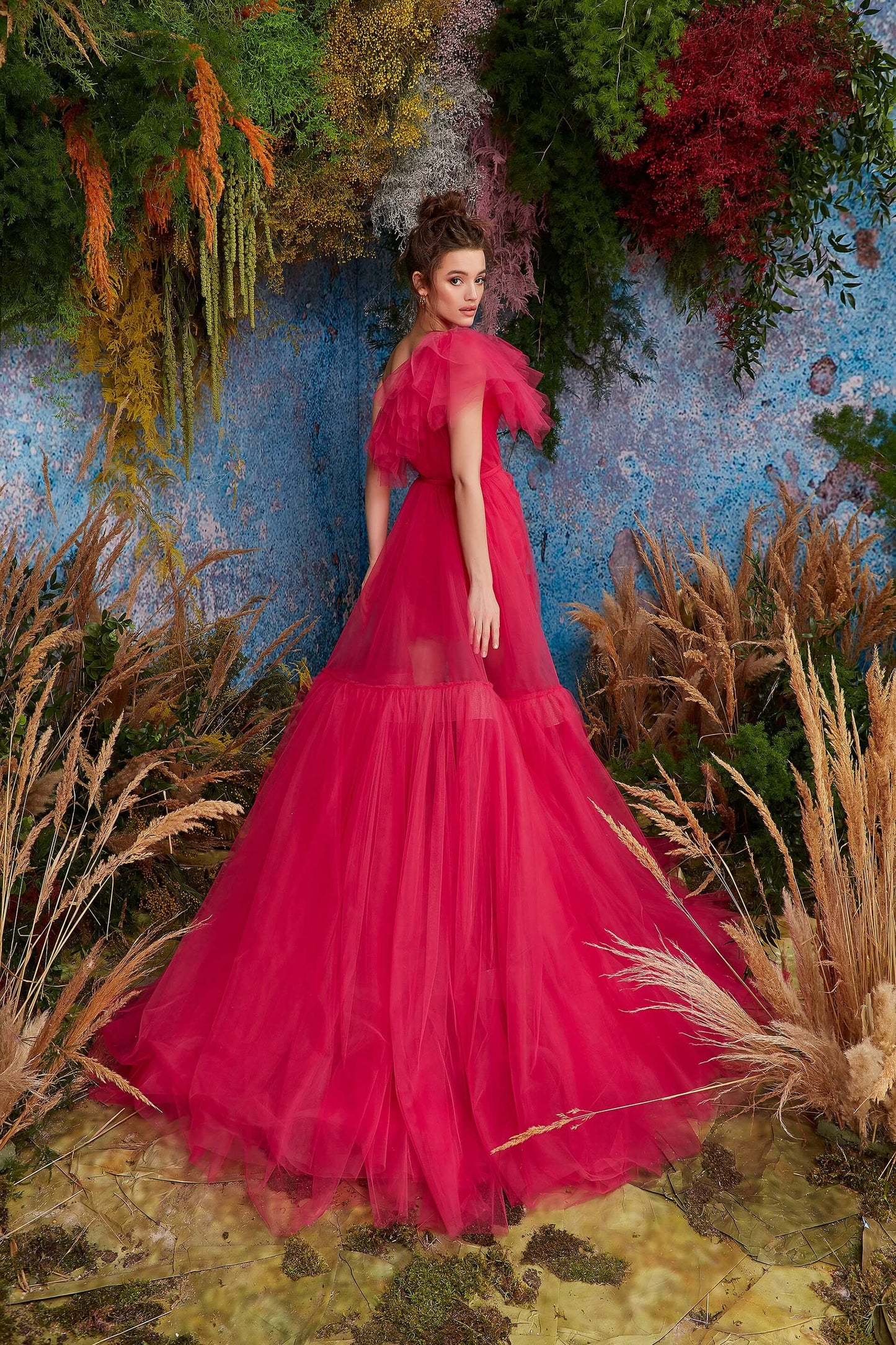 Detail of Shelbi Midi Dress's Decorative Ruffles - Rofial Beauty