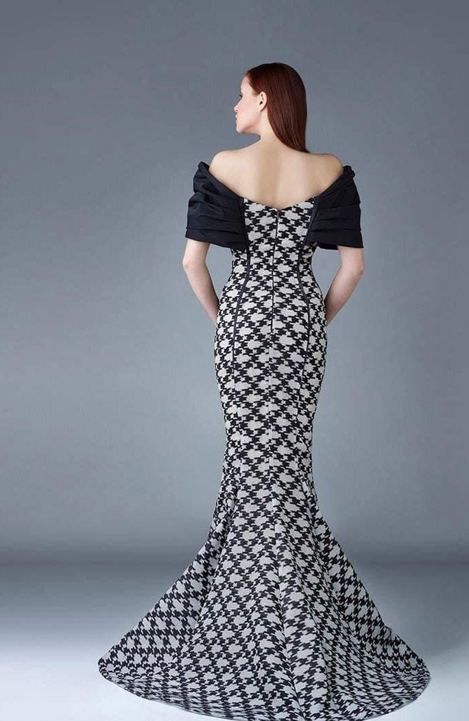 Gemy Maalouf BC 1169 Black and White Floor Length Gown