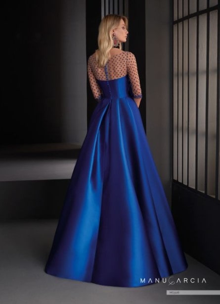 Royal Navy Long Sleeve Dress - Rofial Beauty