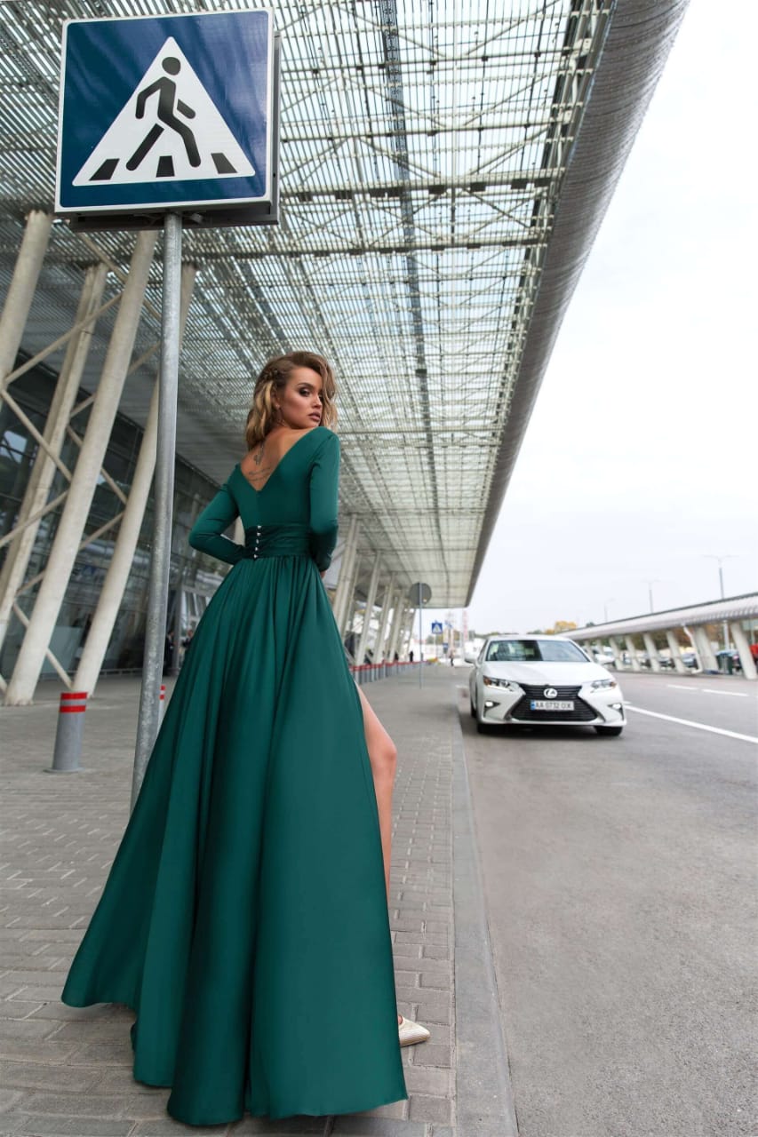 Back view of Olyamak Selin Evening Dress - Rofial Beauty