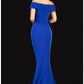 Terani Couture 2021M2986 Plus Size Off-Shoulder Beaded Mother of the Bride Gown – Burgundy (Boutique Exclusive)
