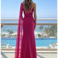 Terani Couture 261E6205 One-Shoulder Chiffon Cape Evening Gown