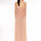 Carla Ruiz 52505 Strapless Chiffon Evening Gown with Floral Appliqué