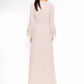 Carla Ruiz 52628 Long Sleeve Jumpsuit with Feather Cuffs