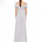 Carla Ruiz Off-Shoulder Draped Evening Gown – Style 52728