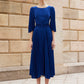 Carla-Ruiz-Pleated-Dress-Royal-Blue-Elegant-Choice-Special-Occasions-Chic-Round-Neckline