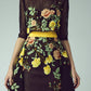 Gemy-Maalouf-BC1227-Floral-Long-Dress-Black-Enchanting-Elegance-Modern-Twist-Detail-View - Rofial Beauty