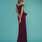 Gemy-Maalouf-BC1516-Embellished-Long-Dress-Purple-Glamorous-Off-Shoulder-Elegance-Back-View - Rofial Beauty