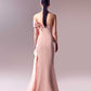 Gaby Charbachy 1622: Powder Pink Gown With Organdie Inserts and Tulle Detailing