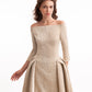 Gemy Maalouf EDR26 2133LD Off-the-Shoulder Ombré Jacquard Evening Gown