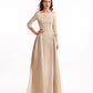 Gemy Maalouf EDR26 2133LD Off-the-Shoulder Ombré Jacquard Evening Gown