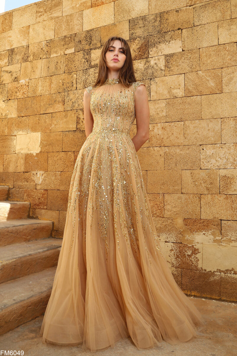 Stunning A-Line Evening Dress - Rofial Beauty