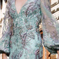 MNM-Couture-N0309-Mint-Dress-Remarkable-Elegance-Dramatic-Flair-Detail-View - Rofial Beauty
