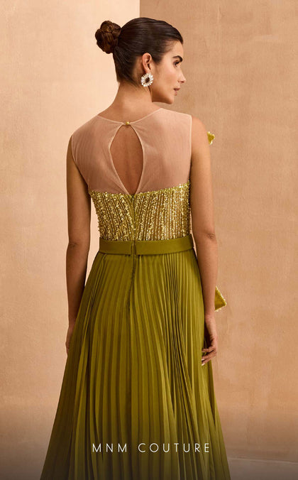 Stunning Olive Green Beaded Peplum Gown with Pleated Skirt Rofial Beauty Stunning Olive Green Beaded Peplum Gown with Pleated Skirt Rofial Beauty