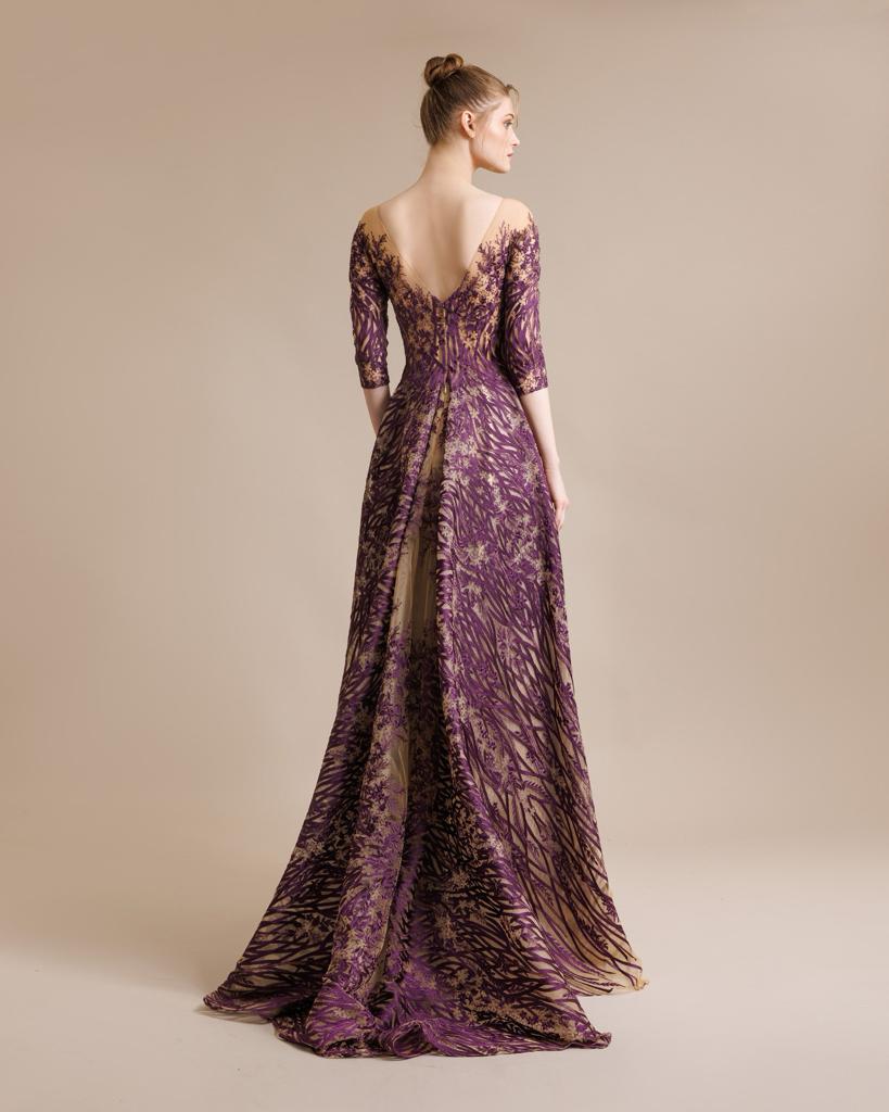 Gemy Maalouf BC1513: Lavender Whisper A-Line Gown
