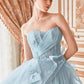 Strapless Layered Tulle Ballgown - Rofial Beauty