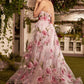 Dimensional Floral Appliques on Gown - Rofial Beauty