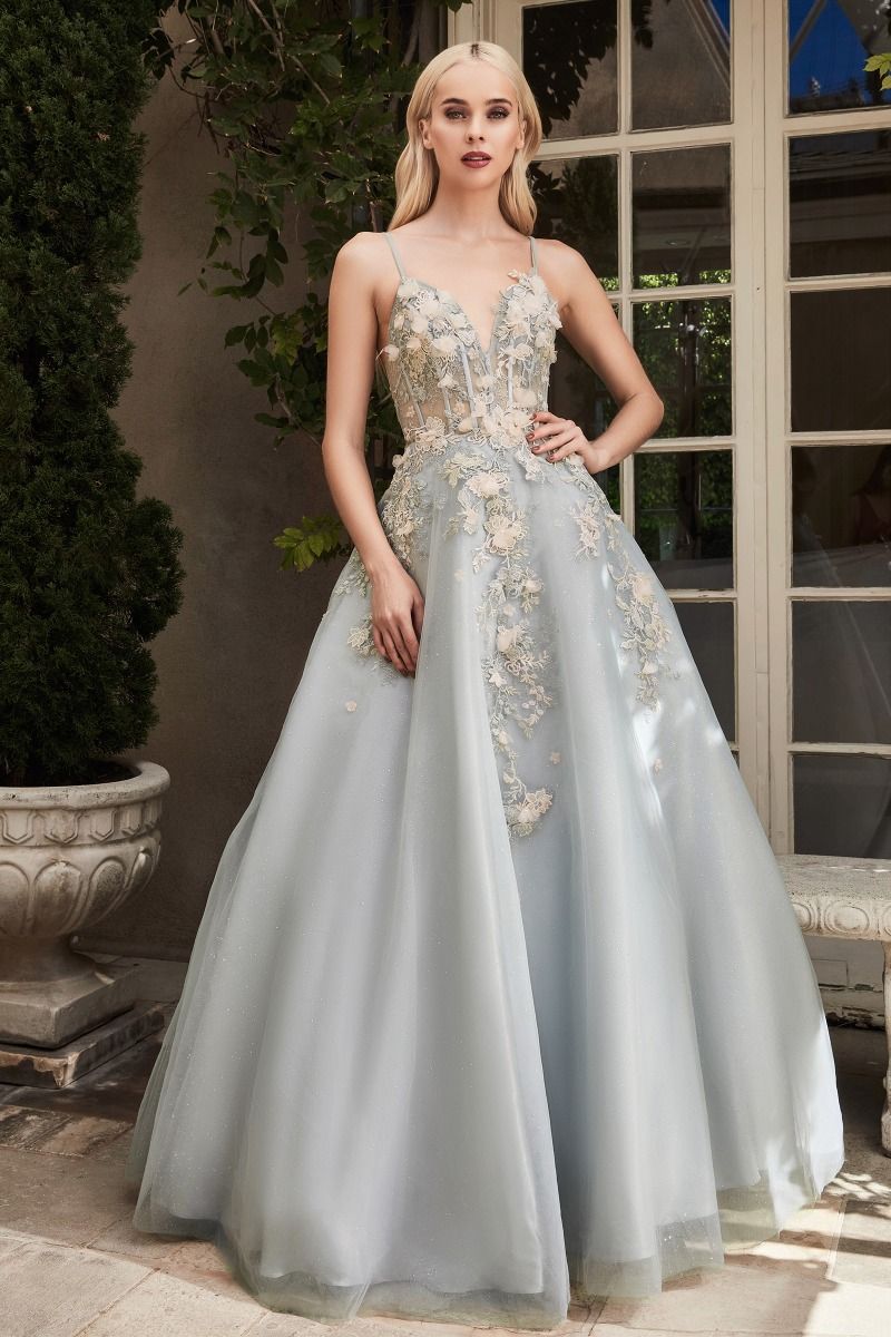 Enchanted Sage Ball Gown